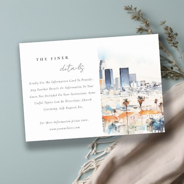 Details zur Hochzeit in Los Angeles, Kalifornien Begleitkarte (Von Creator hochgeladen)