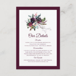 Details zur Hochzeit mit Burgund Begleitkarte