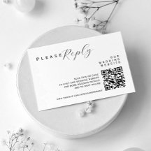 Details zur Hochzeit Qr Code Einfach Schwarz Minim