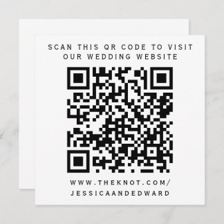 Details zur Hochzeit Qr Code Einfach Schwarz Minim Programm