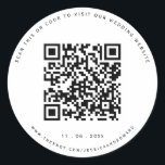 Details zur Hochzeit Qr Code Einfach Schwarz Minim Runder Aufkleber<br><div class="desc">Entworfen für Paare,  die die Einfachheit der modernen Ästhetik schätzen. Die Verwendung eines QR-Codes ermöglicht es Ihren Gästen,  detaillierte Informationen über Ihre Hochzeit zu erhalten,  während das schwarze und minimale Design eine Touch von Klasse hinzufügt.</div>