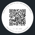 Details zur Hochzeit Qr Code Einfach Schwarz Minim Runder Aufkleber<br><div class="desc">Entworfen für Paare,  die die Einfachheit der modernen Ästhetik schätzen. Die Verwendung eines QR-Codes ermöglicht es Ihren Gästen,  detaillierte Informationen über Ihre Hochzeit zu erhalten,  während das schwarze und minimale Design eine Touch von Klasse hinzufügt.</div>