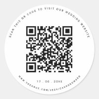 Details zur Hochzeit Qr Code Einfach Schwarz Minim