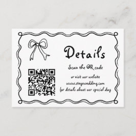 Details zur Hochzeit von Bugkiggle in Schwarz und  Begleitkarte