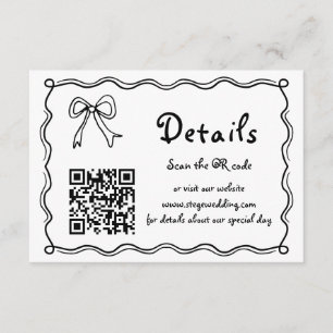 Details zur Hochzeit von Bugkiggle in Schwarz und  Begleitkarte