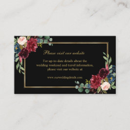 Details zur Hochzeit von Burgund Blush Navy Begleitkarte