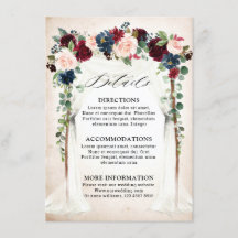 Details zur Hochzeit von Burgund Blush Navy