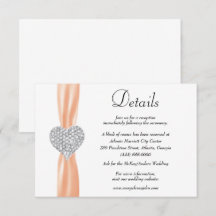 Details zur Hochzeit von Diamond Heart Orange Ribb