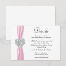 Details zur Hochzeit von Diamond Heart Pink Ribbon