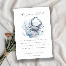 Details zur Hochzeit von Korallenkrebsen unter Was Begleitkarte