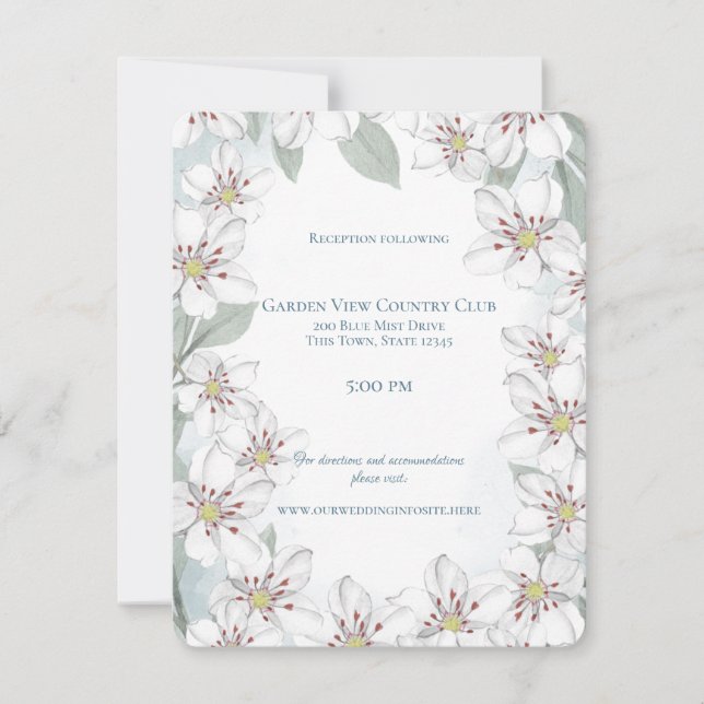 Details zur Hochzeit von Mountain Laurel Einladung (Vorderseite)