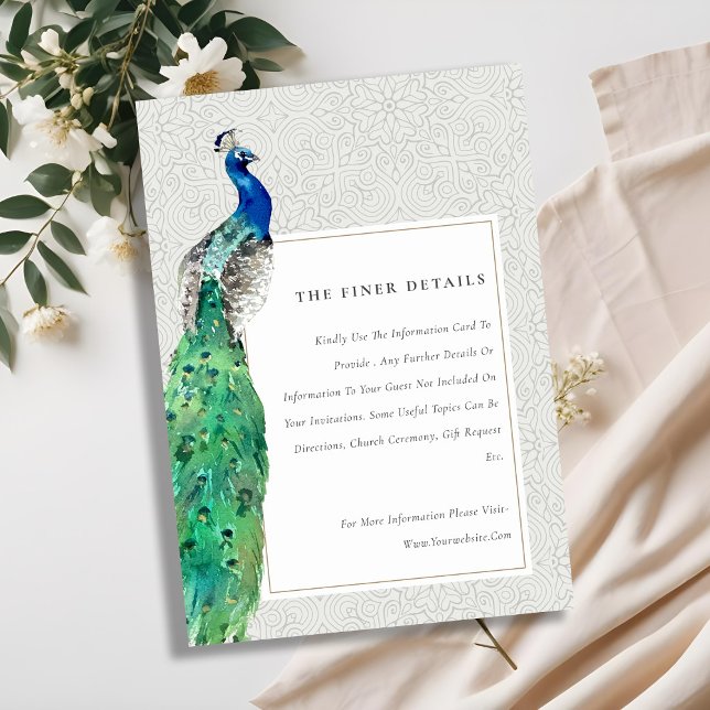 Details zur Hochzeit von Verzierten Wasserfarben Begleitkarte (Von Creator hochgeladen)
