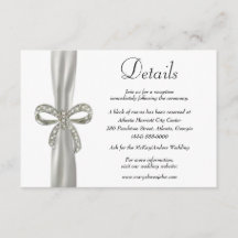 Details zur Hochzeit von White Ribbon Diamond Bow