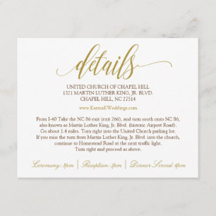 Details zur Hochzeitkarte   Luxe Calligraphie (Gol Begleitkarte