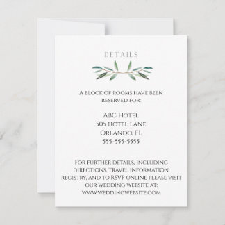 Details zur Hochzeitkarte Mitteilungskarte