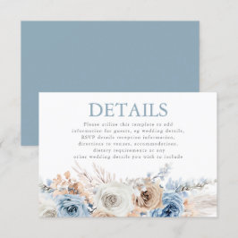 Details zur Hochzeitsempfehlung mit dunkelblauer B Begleitkarte