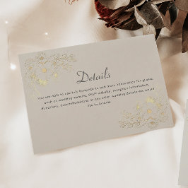 Details zur Hochzeitskarte für Elfenbein und Gold  Begleitkarte