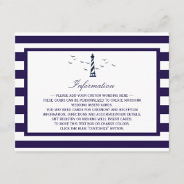Details zur Hochzeitskollektion im Nautical Lighth Begleitkarte