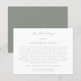 Details zur Hochzeitssage in der Grünkalligrafie Begleitkarte
