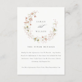 Details zur Hochzeitsszenierung mit weißer Wiese Begleitkarte