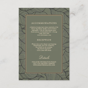 Details zur klassischen Kalligrafie im Sage Green Begleitkarte