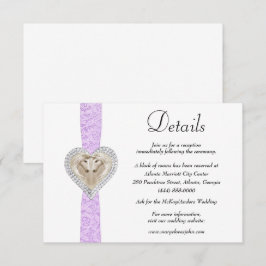 Details zur Lila Hochzeit Begleitkarte