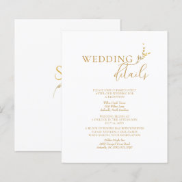 Details zur Minimalistischen White and Gold Hochze