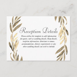 Details zur Rezeption des Golden Leaf Wreath Begleitkarte