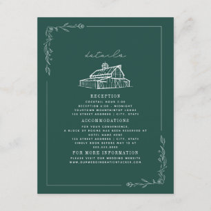 Details zur rustikalen Hochzeit im Herbst Begleitkarte