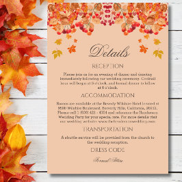 Details zur rustikalen Hochzeit im Herbst im Herbs Begleitkarte