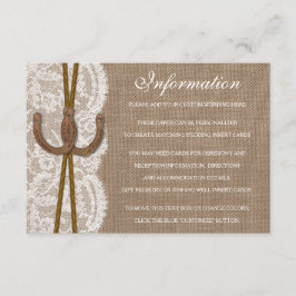 Details zur rustikalen Hochzeitskollektion Begleitkarte