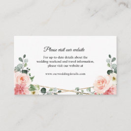 Details zur Website für Hochzeiten in Rosa Gold Begleitkarte