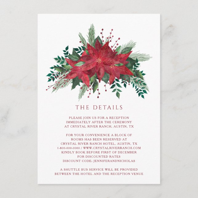 Details zur Weihnachtszeit in Roter Flora Begleitkarte (Vorderseite)