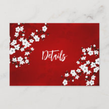 Details zur weißen Kirschblütenhochzeit