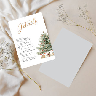 Details zur Winterhochzeit Begleitkarte