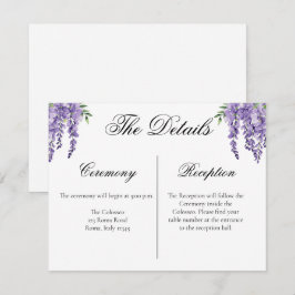 Details zur Wisteria-Einschließung Begleitkarte