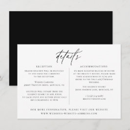 Details zur zeitgenössischen Chic-Hochzeit Einladung