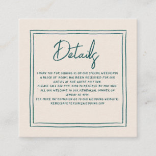 Details zur zeitgenössischen Handschrift für Retro Begleitkarte
