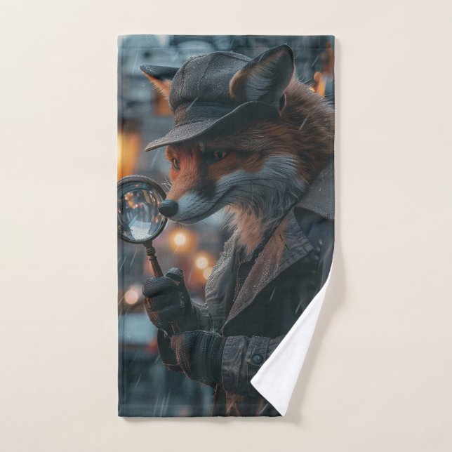 Détecteur de renard simple dans un cadre plus noir (Serviette à main)