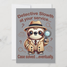 "Detection Sloth" Faultier Einladung