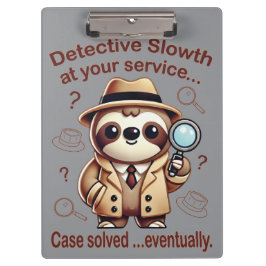 "Detection Sloth" Faultier Klemmbrett