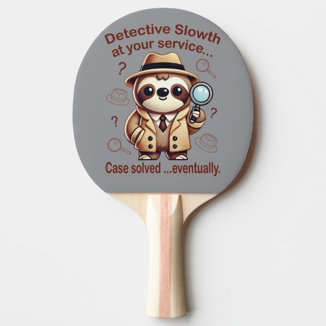 "Detection Sloth" Faultier Tischtennis Schläger (Vorderseite)