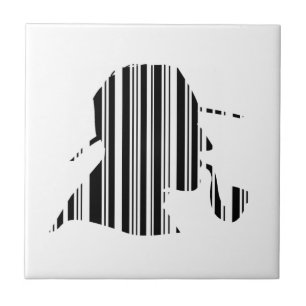 DETECTIVE BAR CODE Pipe Rauchen Barcode Muster Fliese