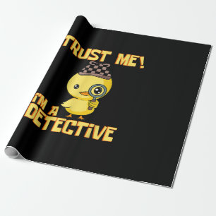 Detective Duck Design - Vertraue mir als Detektiv Geschenkpapier