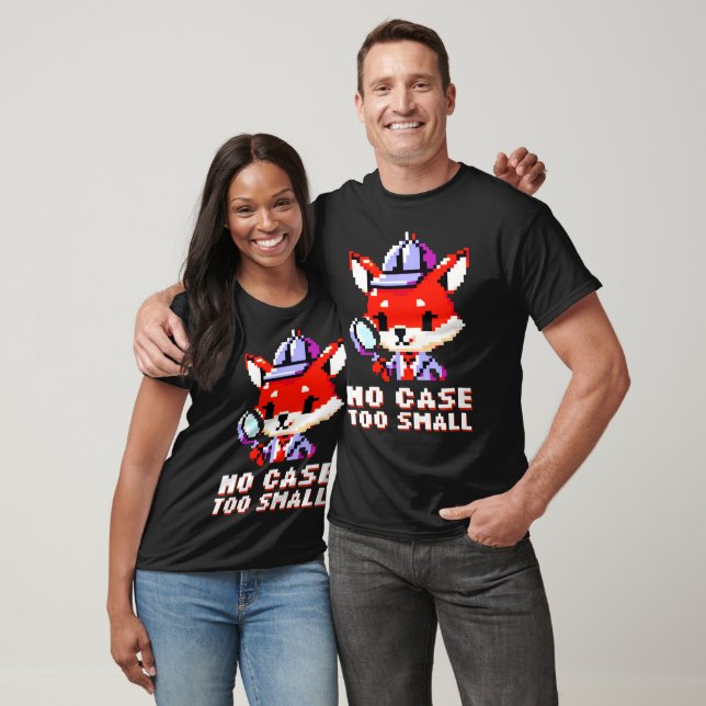 Detective Fox - Kein Fall zu klein Pixel Art T-Shirt (Unisex)
