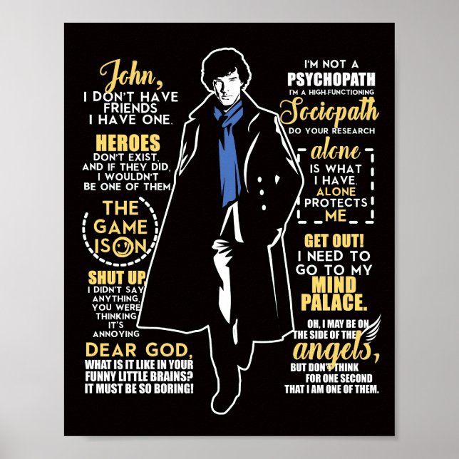 Detective Quotes V3 Poster (Vorne)