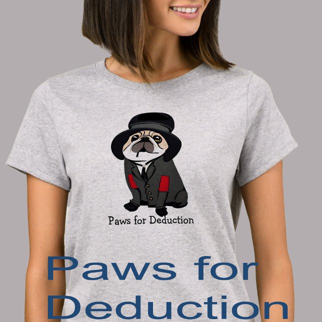 Detective Sherlock Mops Hund Lover Hobo T-Shirt (Von Creator hochgeladen)