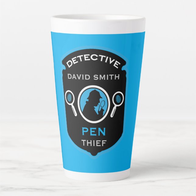 Detective Themed Funny Gift Milchtasse (Vorderseite)