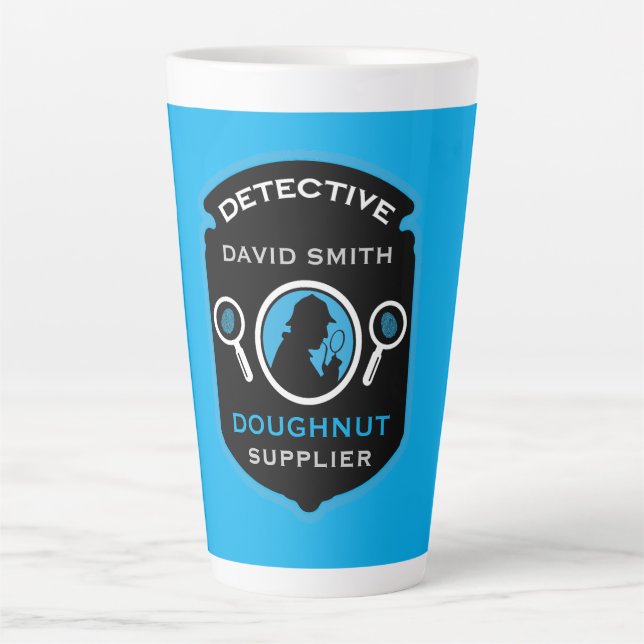 Detective Themed Funny Gift Milchtasse (Vorderseite)