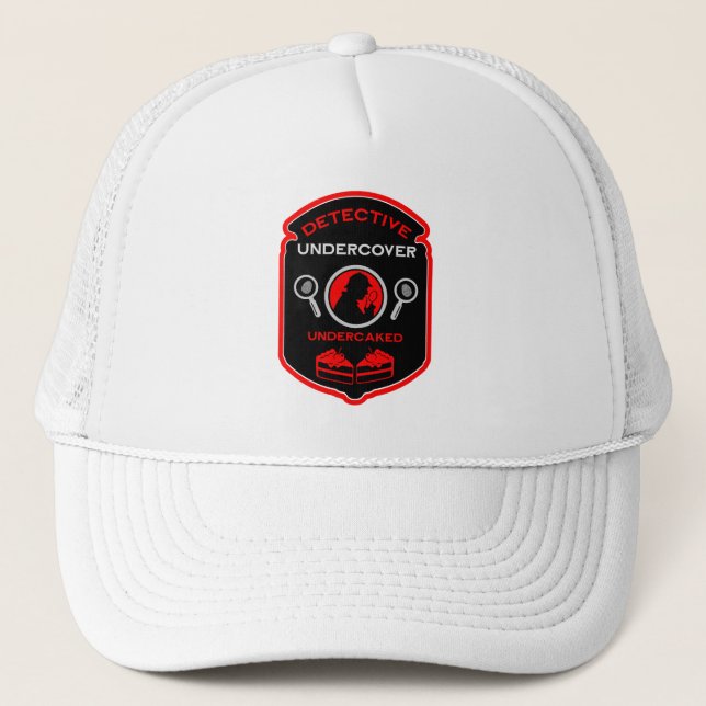 Detective Themed Funny Gift Truckerkappe (Vorderseite)